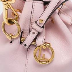 Pre Owned Fendi Pink Leather Mini Mon Tresor Shoulder Bag