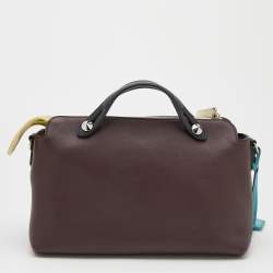Pre Owned Fendi Tricolor Leather Small By The Way Shoulder Bag