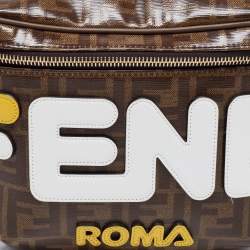 Fendi Brown Zucca Coated Canvas Spalmati Mania Belt Bag