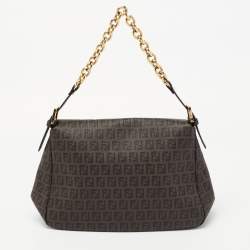 Pre Owned Fendi Brown Zucca Coated Canvas Big Mama Forever Shoulder Bag