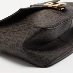 Pre Owned Fendi Brown Zucca Coated Canvas Big Mama Forever Shoulder Bag