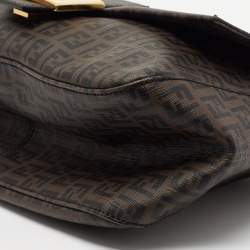 Pre Owned Fendi Brown Zucca Coated Canvas Big Mama Forever Shoulder Bag