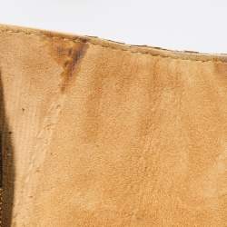 Pre Owned Fendi Brown/Beige Pequin Canvas And Leather Crossbody Bag