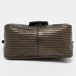 Pre Owned Fendi Bi Color Striped Leather Mini Mama Baguette Evening Bag