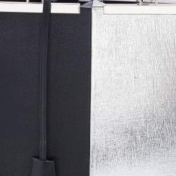 Pre Owned Fendi Black/SIlver Leather Large 3Jours Tote