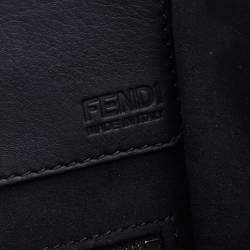 Pre Owned Fendi Black/SIlver Leather Large 3Jours Tote