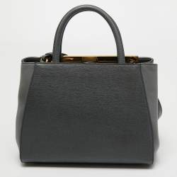 مملوكة مسبقًا حقيبة يد توتس فندي بيتيت ساك 2جور جلد أزرق باستيل