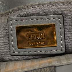 مملوكة مسبقًا حقيبة يد توتس فندي بيتيت ساك 2جور جلد أزرق باستيل