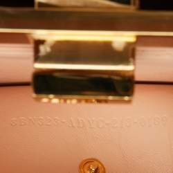 Pre Owned Fendi Brown Leather Peekaboo ISeeU East-West Top Handle Bag