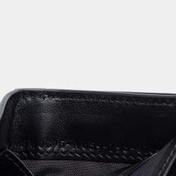 Pre Owned Fendi Black/Tobacco Zucca Embossed Leather Micro F is Fendi Trifold Wallet