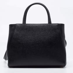 Pre Owned Fendi Black Leather Small 2Jours Tote