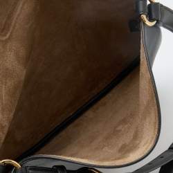 Pre Owned Fendi Black Leather Small Croissant Hobo