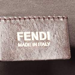Pre Owned Fendi Metallic Zucca Glitter Lurex Fabric Mia Flap Shoulder Bag