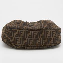 Pre Owned Fendi Tobacco Zucca Canvas Mia Hobo