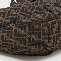 Pre Owned Fendi Tobacco Zucca Canvas Mia Hobo