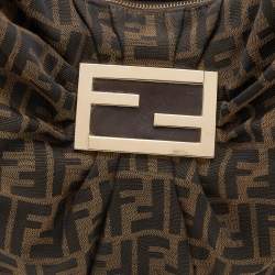 Pre Owned Fendi Tobacco Zucca Canvas Mia Hobo