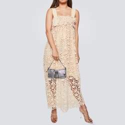 Fendi Silver Lurex Fabric and Leather Baguette Shoulder Bag