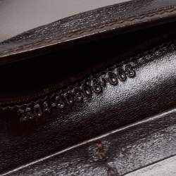 Pre Owned Fendi Tobacco Zucca Canvas and Leather Wallet