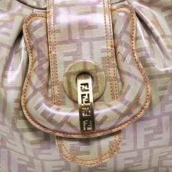 Pre Owned Fendi Radisson Beige Zucca Coated Canvas Borsa B Hobo