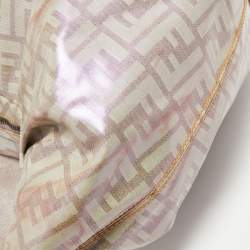 Pre Owned Fendi Radisson Beige Zucca Coated Canvas Borsa B Hobo