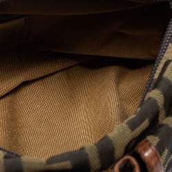 مملوكة مسبقًا Fendi Tobacco Zucca Coated Canvas And Leather Belt Bag