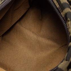 مملوكة مسبقًا Fendi Tobacco Zucca Coated Canvas And Leather Belt Bag