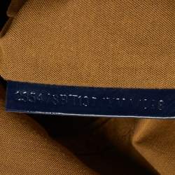 Pre Owned Fendi Navy Blue Patent Leather Maxi Convertible Baguette Bag