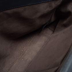 Pre Owned Fendi Black Leather Dotcom Top Handle Bag