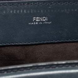 Pre Owned Fendi Black Leather Dotcom Top Handle Bag