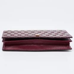 Pre Owned Fendi Burgundy Patent Leather Fendilicious Chain Clutch
