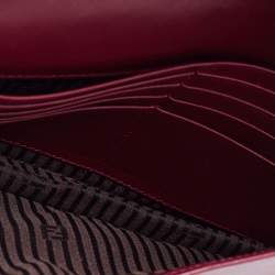 Pre Owned Fendi Burgundy Patent Leather Fendilicious Chain Clutch