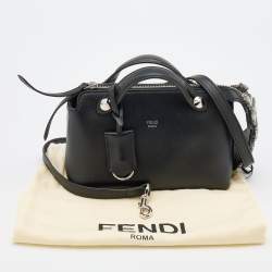 Pre Owned Fendi Black Leather Mini By The Way Crossbody Bag