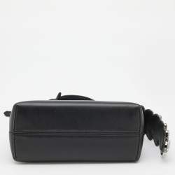 Pre Owned Fendi Black Leather Mini By The Way Crossbody Bag
