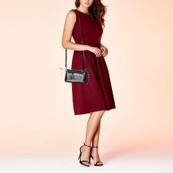 Pre Owned Fendi Black Leather Mini By The Way Crossbody Bag