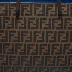 مملوكة مسبقًا حقيبة يد توتس فندي سبلماتي رول شوبر كانفاس مقوى زوكا توباكو