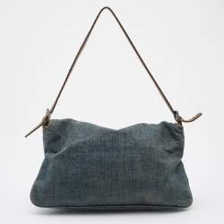 مملوكة مسبقًا Fendi Blue Denim Baguette Bag