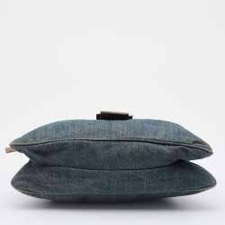 مملوكة مسبقًا Fendi Blue Denim Baguette Bag