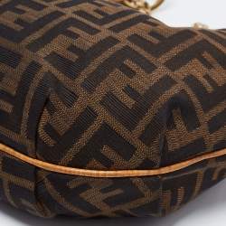 Pre Owned Fendi  Brown Zucca Canvas Shoulder Bag