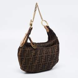 Pre Owned Fendi  Brown Zucca Canvas Shoulder Bag