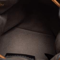 Pre Owned Fendi Brown Leather Mini Mon Tresor Drawstring Bucket Bag