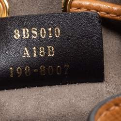 Pre Owned Fendi Brown Leather Mini Mon Tresor Drawstring Bucket Bag