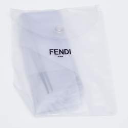 Pre Owned Fendi Off White Leather Medium Peekaboo Top Handle Bag