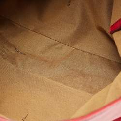 Fendi Red Leather Maxi Baguette Shoulder Bag