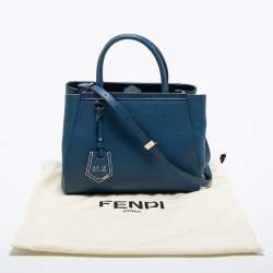 مملوكة مسبقًا Fendi Blue Leather Small 2Jours Tote