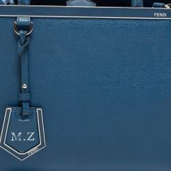 مملوكة مسبقًا Fendi Blue Leather Small 2Jours Tote