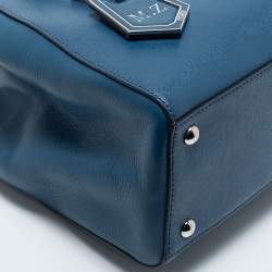 مملوكة مسبقًا Fendi Blue Leather Small 2Jours Tote