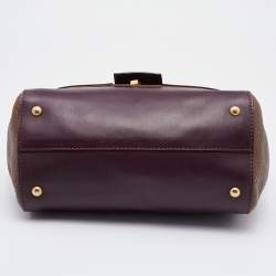 Pre Owned Fendi Multicolor Leather Silvana Top Handle Bag