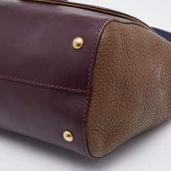 Pre Owned Fendi Multicolor Leather Silvana Top Handle Bag