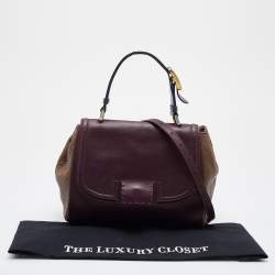 Pre Owned Fendi Multicolor Leather Silvana Top Handle Bag