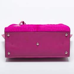 Pre Owned Fendi Fuchsia Leather and Calf Hair 3Jours Tote